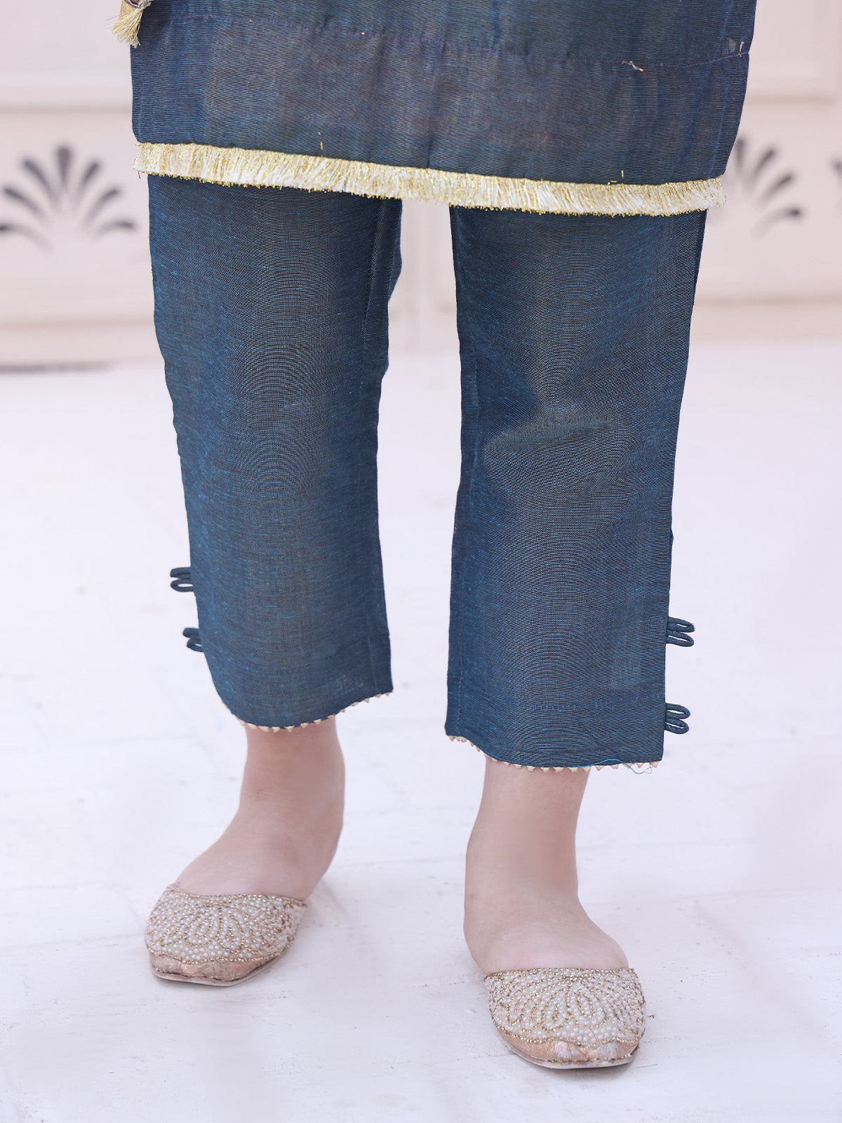 Oaks - Girls' Navy Blue Masoori Trouser  - 1 Piece