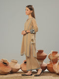 Oaks - Embroidered Suit Pret Dyed Chiffon Fawn  - 3 Piece