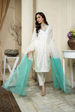 Laleen - Gohar Katan Silk Suit For Women - Off white - 3 Piece