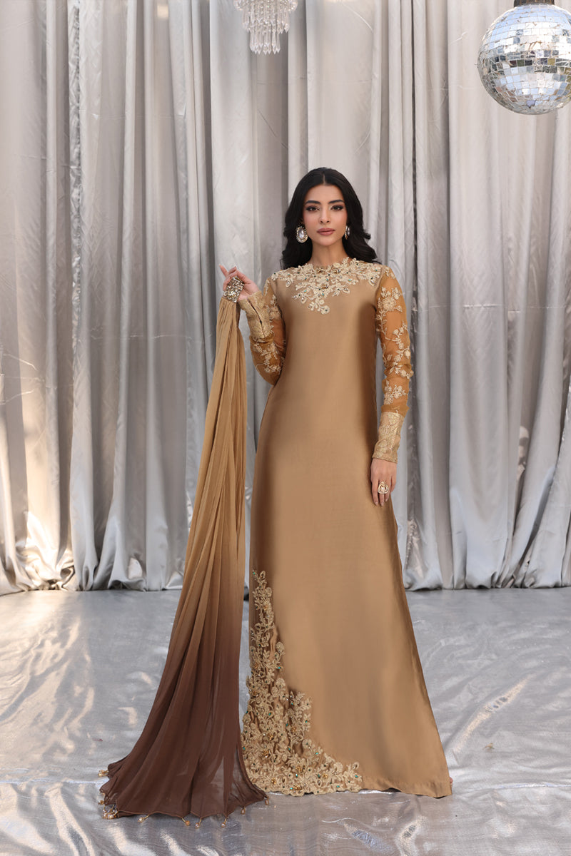 Musferah Saad - Goldess - Tissue Silk & Chiffon - 3 Piece