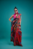 Gulabo - SORAYA SARI - Blended Chiffon - Black & Multi - 1 Piece