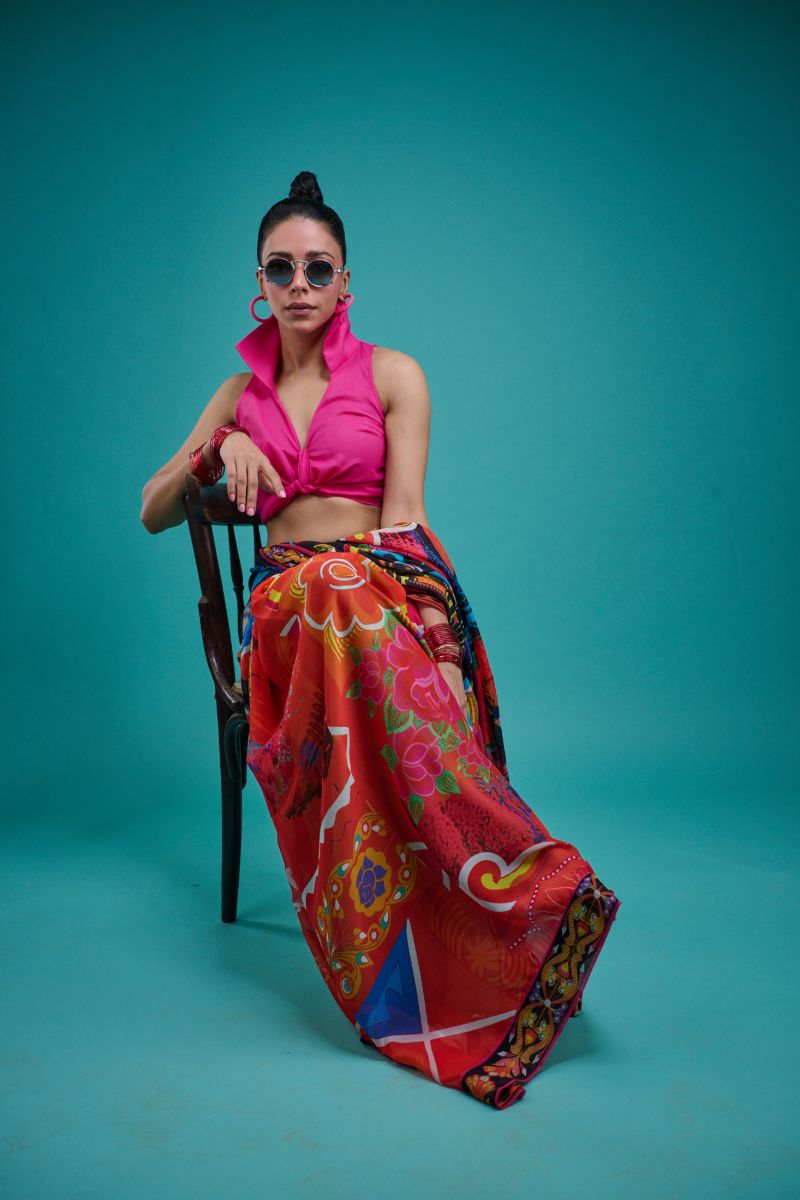Gulabo - FLAMINGO BLOUSE - Cotton Lawn - Hot Pink - 1 Piece