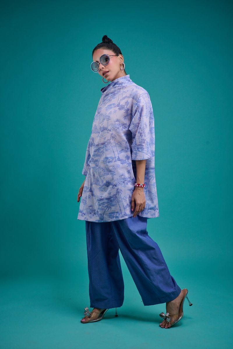 Gulabo - WISTERIA - Swiss Lawn & Cotton - Lilac & Blue - 2 Piece