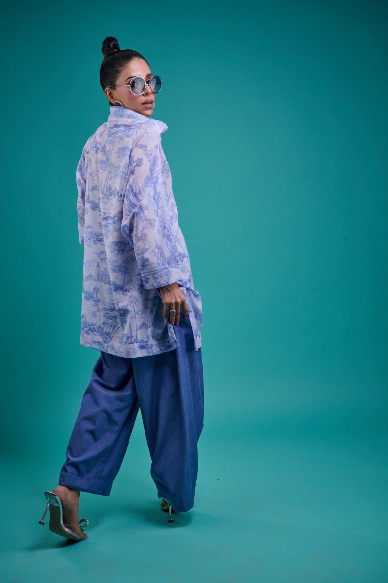 Gulabo - WISTERIA - Swiss Lawn & Cotton - Lilac & Blue - 2 Piece