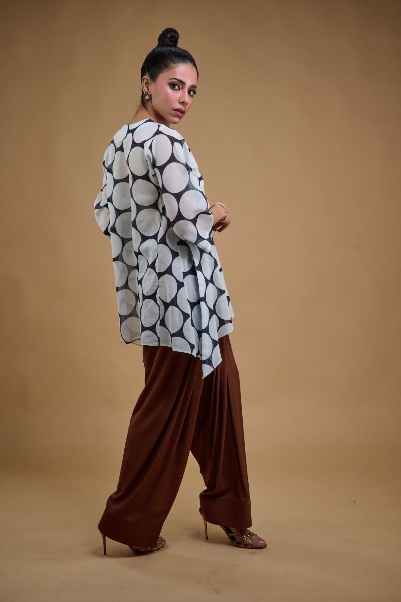 Gulabo - DOT & DUNE - Swiss Lawn & Bosky - Black & White - 2 Piece