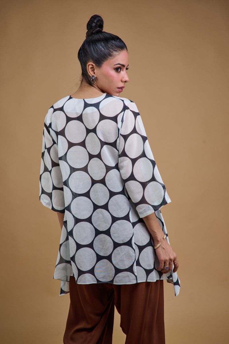Gulabo - DOT & DUNE - Swiss Lawn & Bosky - Black & White - 2 Piece