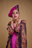 Gulabo - TANGERINE JACKET - Blended Chiffon - Black & Orange with Multi - 1 Piece