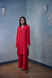 Gulabo - Poppy - Blended Heavy Crepe - Red - 2 Piece