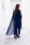 Laleen - Gulerukh Blue Chiffon Suit For Women - Blue - 3 Piece
