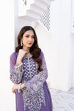 Laleen - Gulerukh Lilac Chiffon Suit For Women - Lilac - 3 Piece