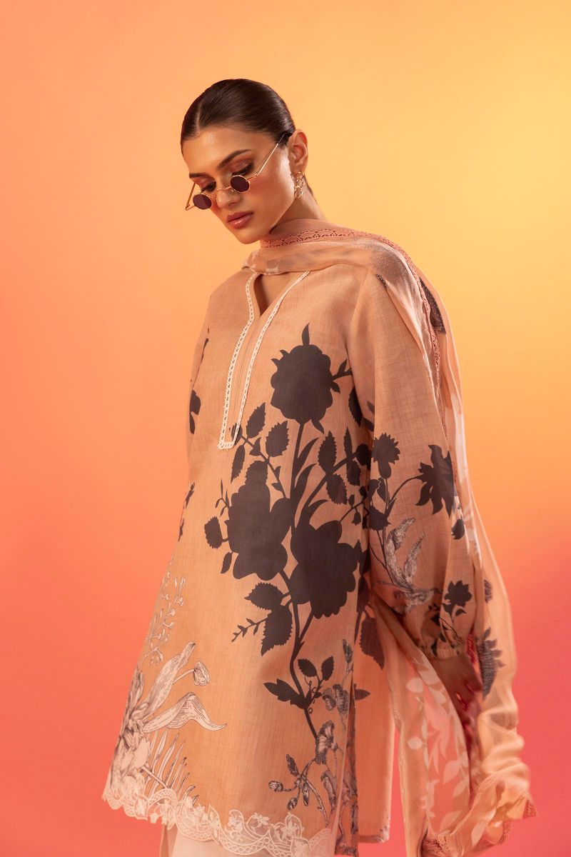 sana Safinaz - H252-004A-2BI - Lawn - 2 Piece - Unstitched