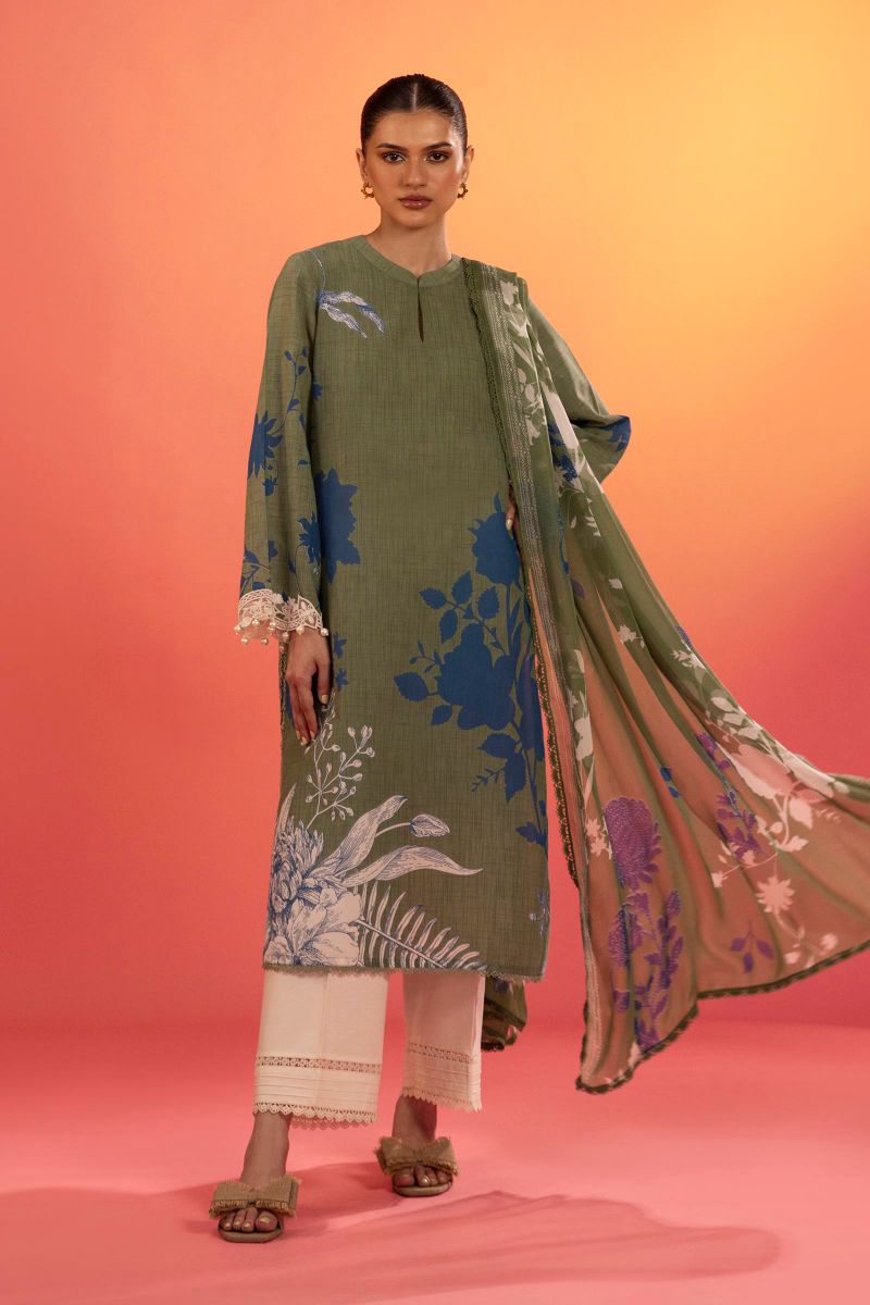 sana Safinaz - H252-004B-2BI - Lawn - 2 Piece - Unstitched