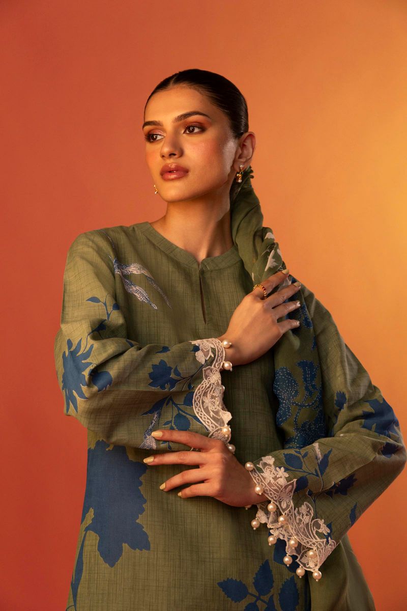 sana Safinaz - H252-004B-2BI - Lawn - 2 Piece - Unstitched