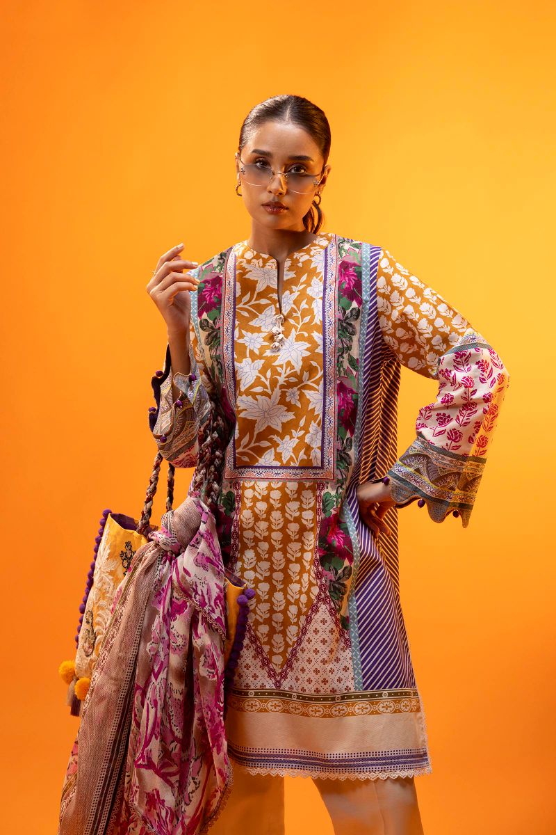 sana Safinaz - H252-006B-2AI - Lawn - 3 Piece - Unstitched