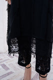 Laleen - Haya Black Organza Suit For Women - Black - 3 Piece