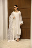 Laleen - Haya Organza Suit For Women - White - 3 Piece