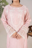 Laleen - Husna Cotton Silk Suit For Women - Baby Pink - 3 Piece