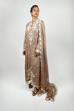 Maheen Khan - FLORA CHANTILLY - Silk Chiffon - Tea Pink - 1 Piece