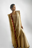 Maheen Khan - SITARA DUPATTA - Silk Net - Gold Maroon - 1 Piece