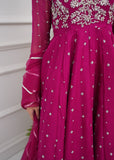 Allure By Ih - Very Berry Jacquard Lehenga For Women - Plum - 3 Piece