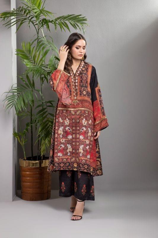 Shamaeel - Afsaneh - AFS 07 - Digitally Printed Silk - 2 Piece - Studio by TCS