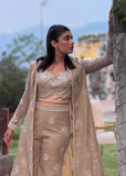 Shahid Chuhan - Silken Trail - Client Diaries Organza Jacket For Women - Nude
