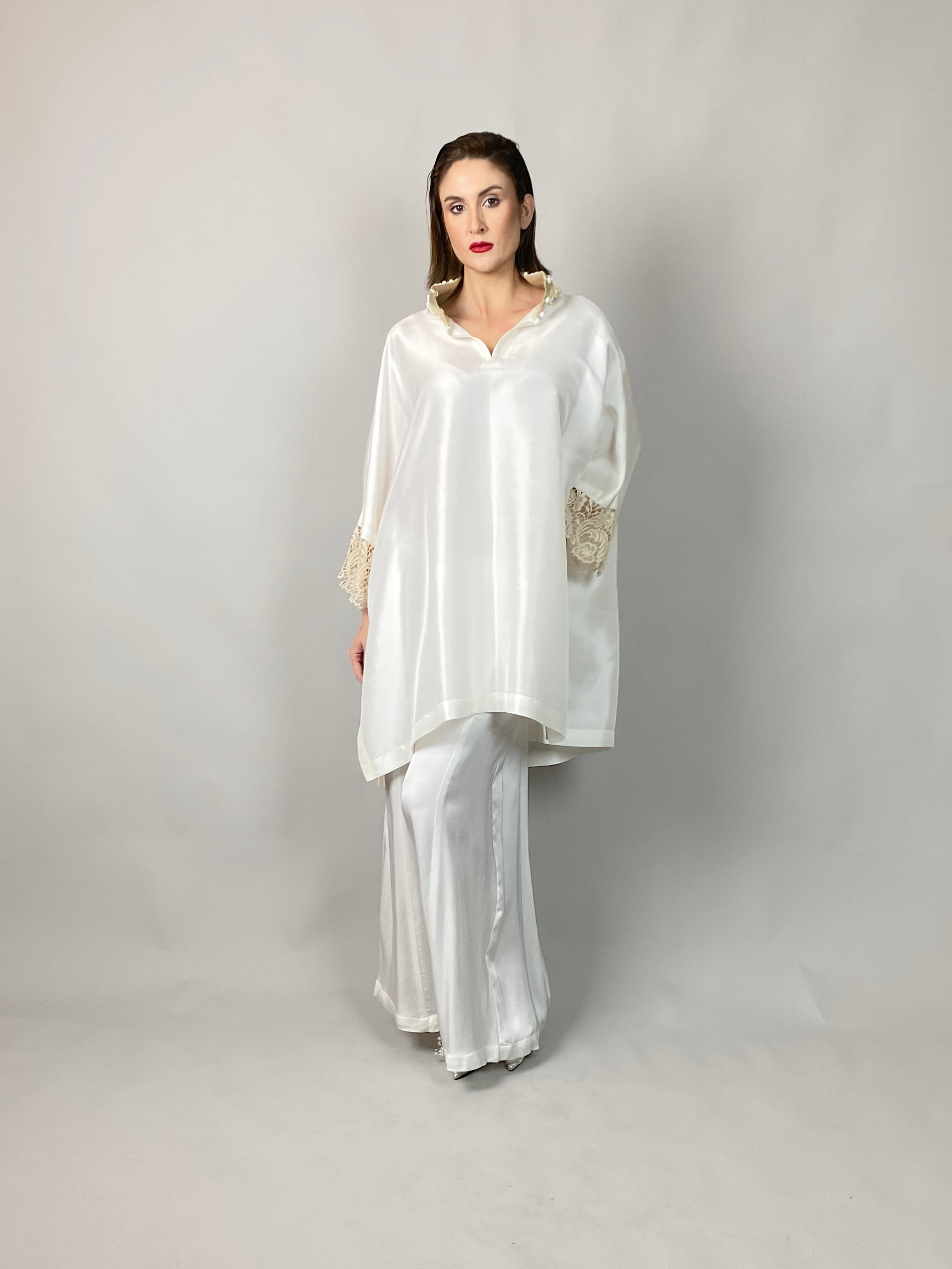 Maheem Khan - Lady In White - WHITE - RAW SILK - 1 Piece