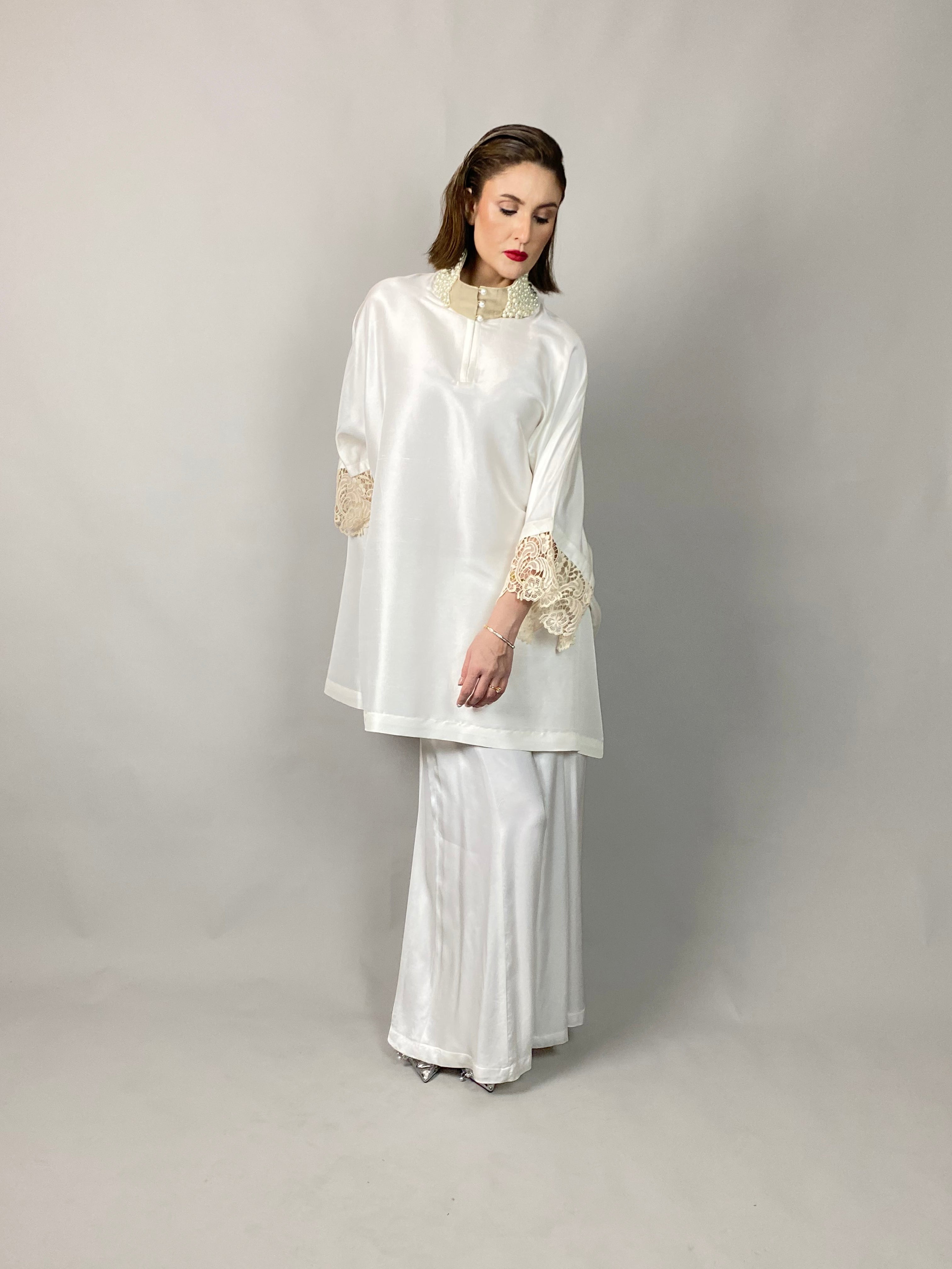 Maheem Khan - Lady In White - WHITE - RAW SILK - 1 Piece