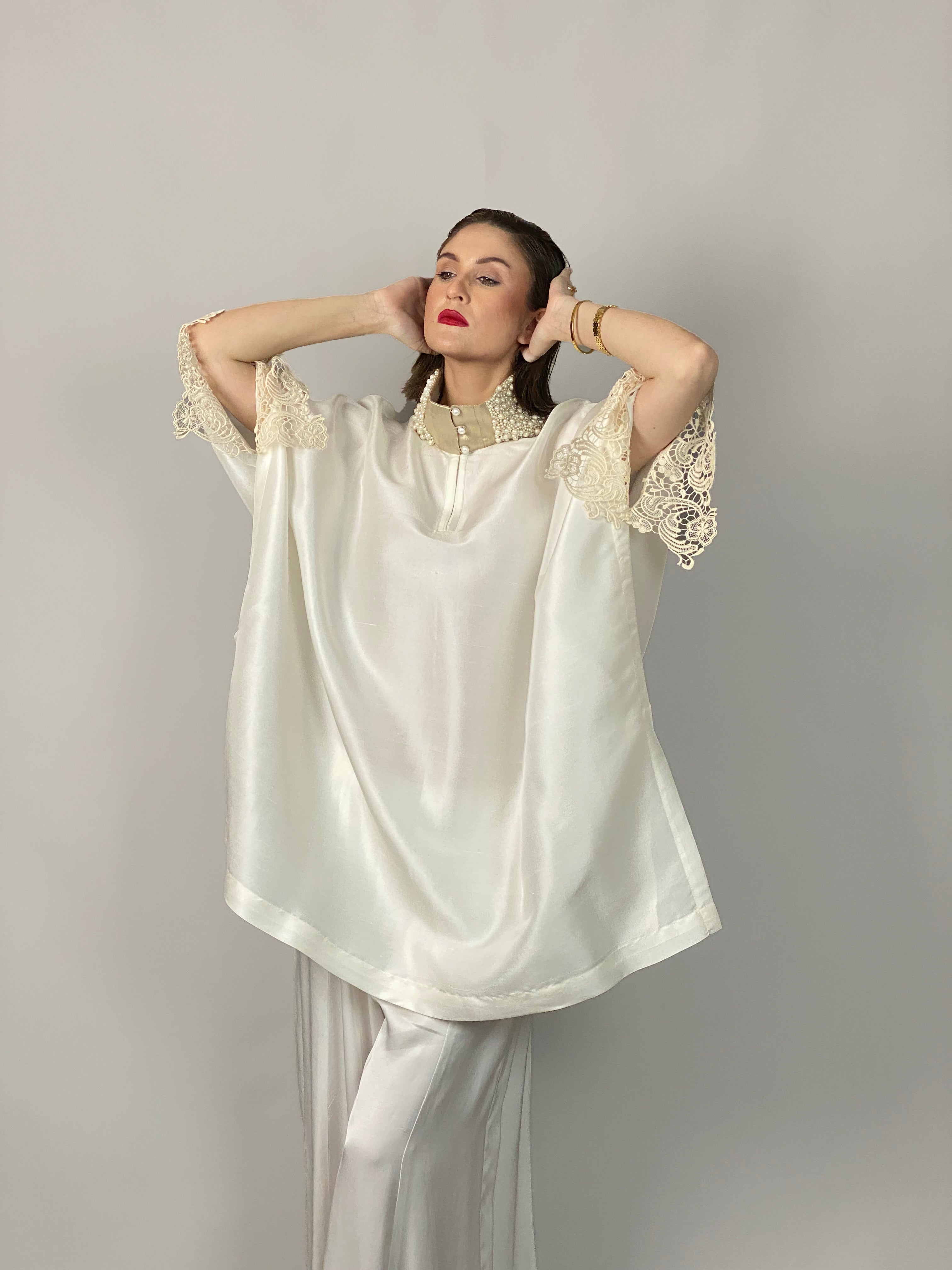 Maheem Khan - Lady In White - WHITE - RAW SILK - 1 Piece