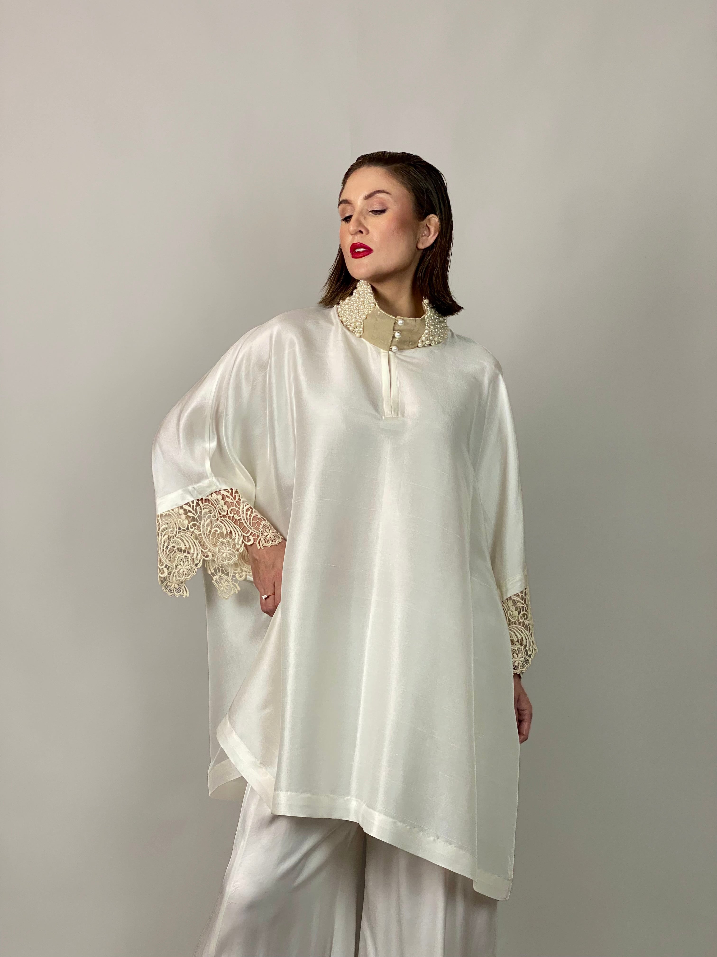 Maheem Khan - Lady In White - WHITE - RAW SILK - 1 Piece
