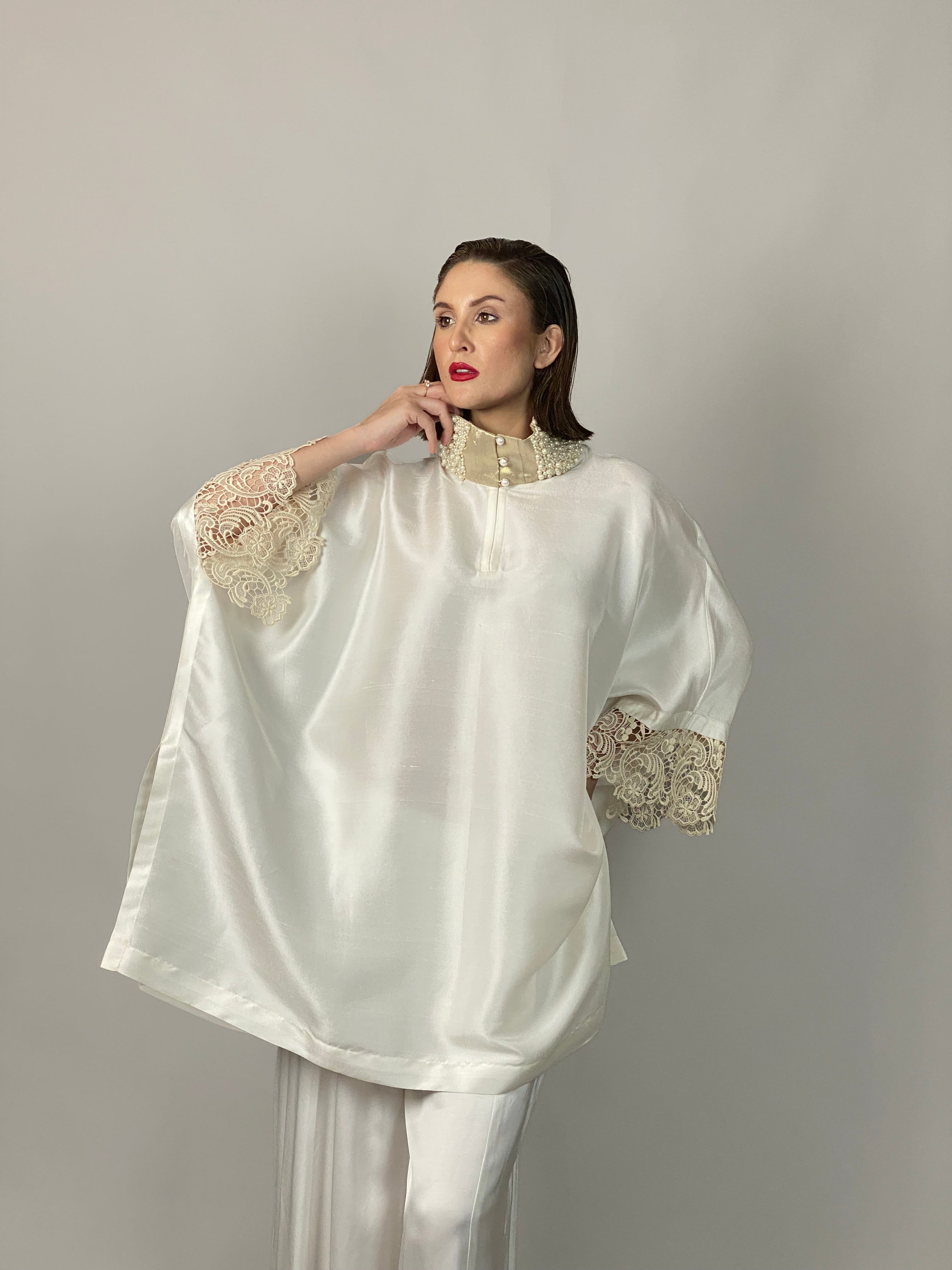 Maheem Khan - Lady In White - WHITE - RAW SILK - 1 Piece