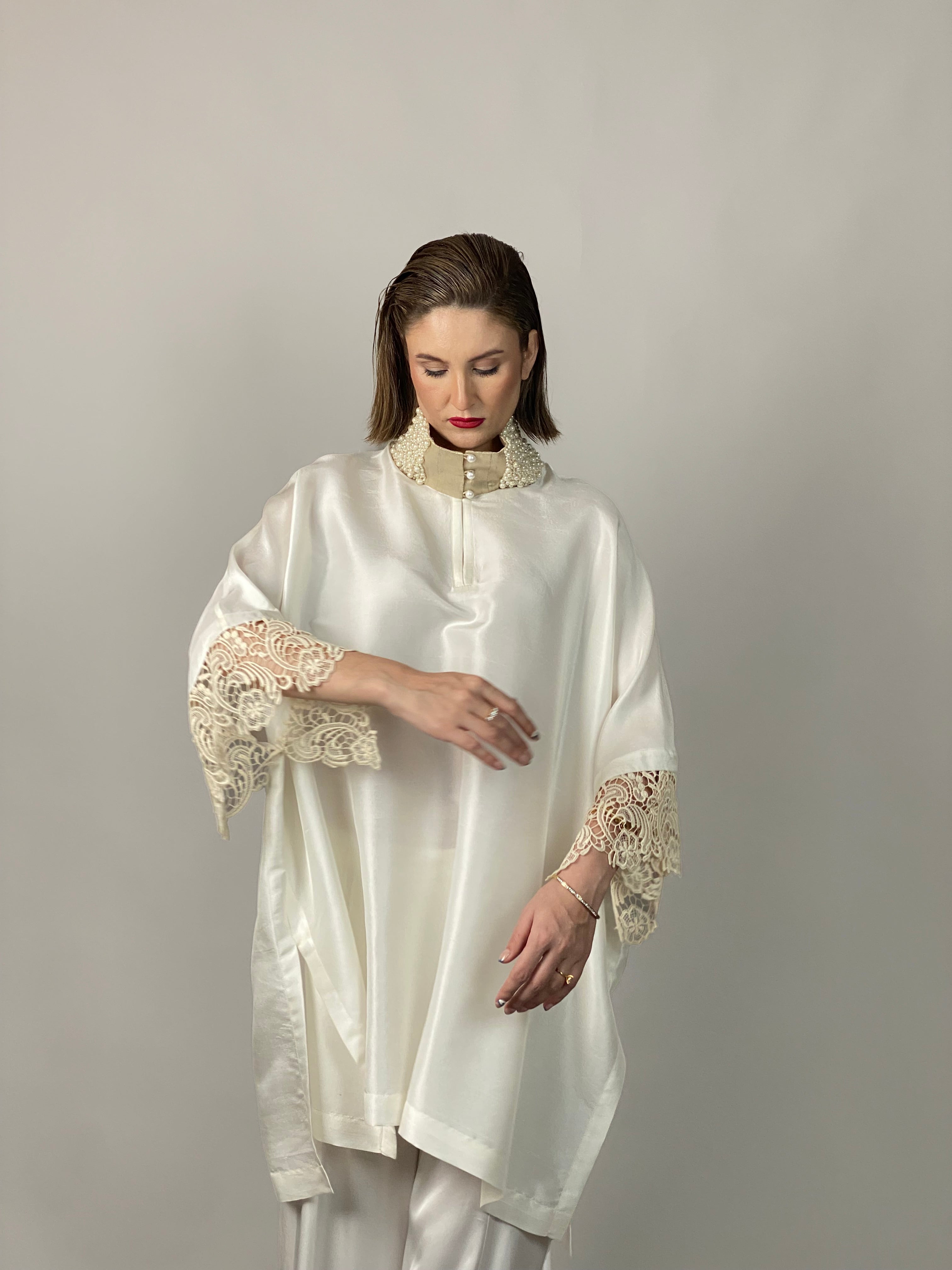 Maheem Khan - Lady In White - WHITE - RAW SILK - 1 Piece
