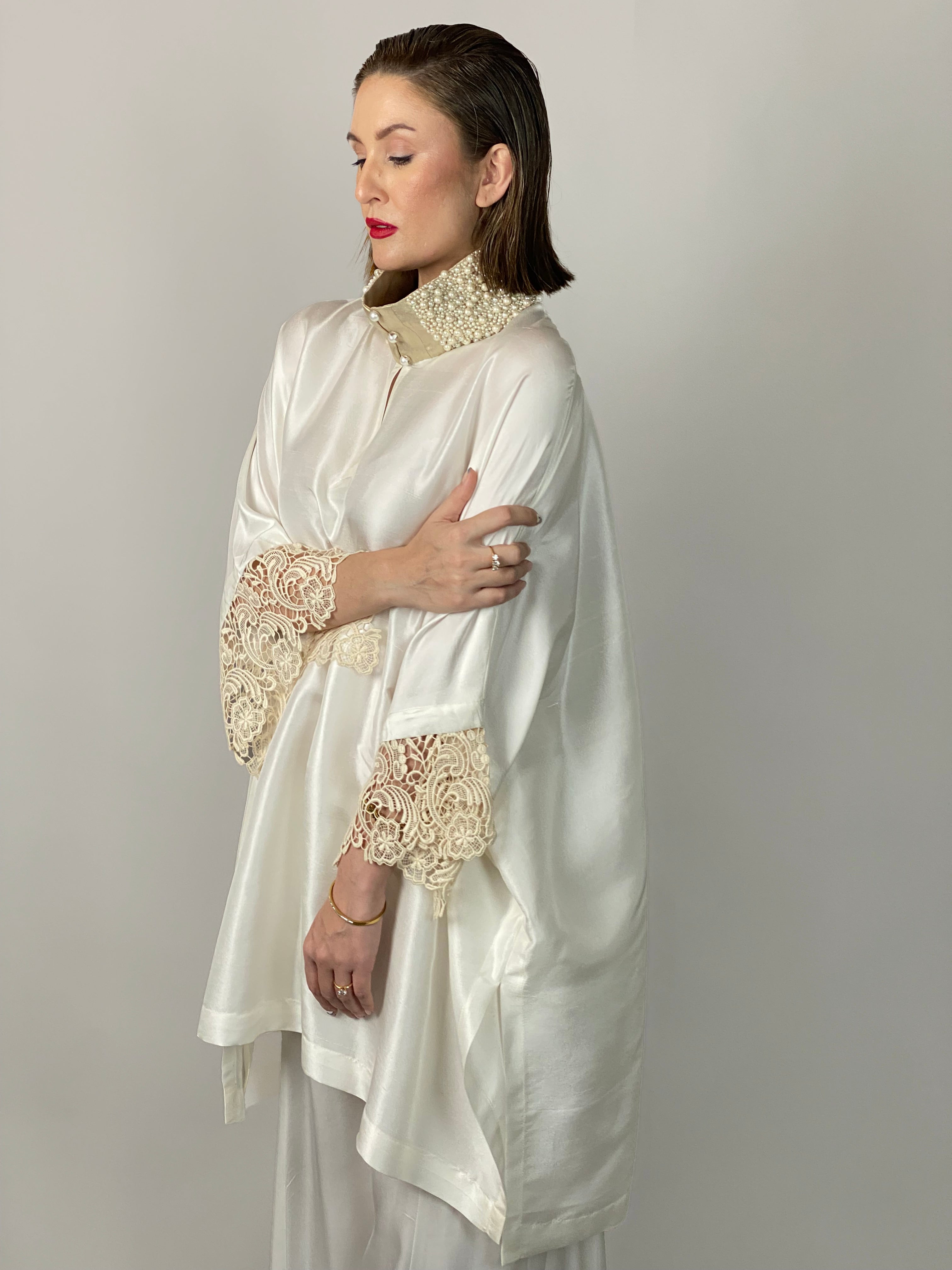 Maheem Khan - Lady In White - WHITE - RAW SILK - 1 Piece