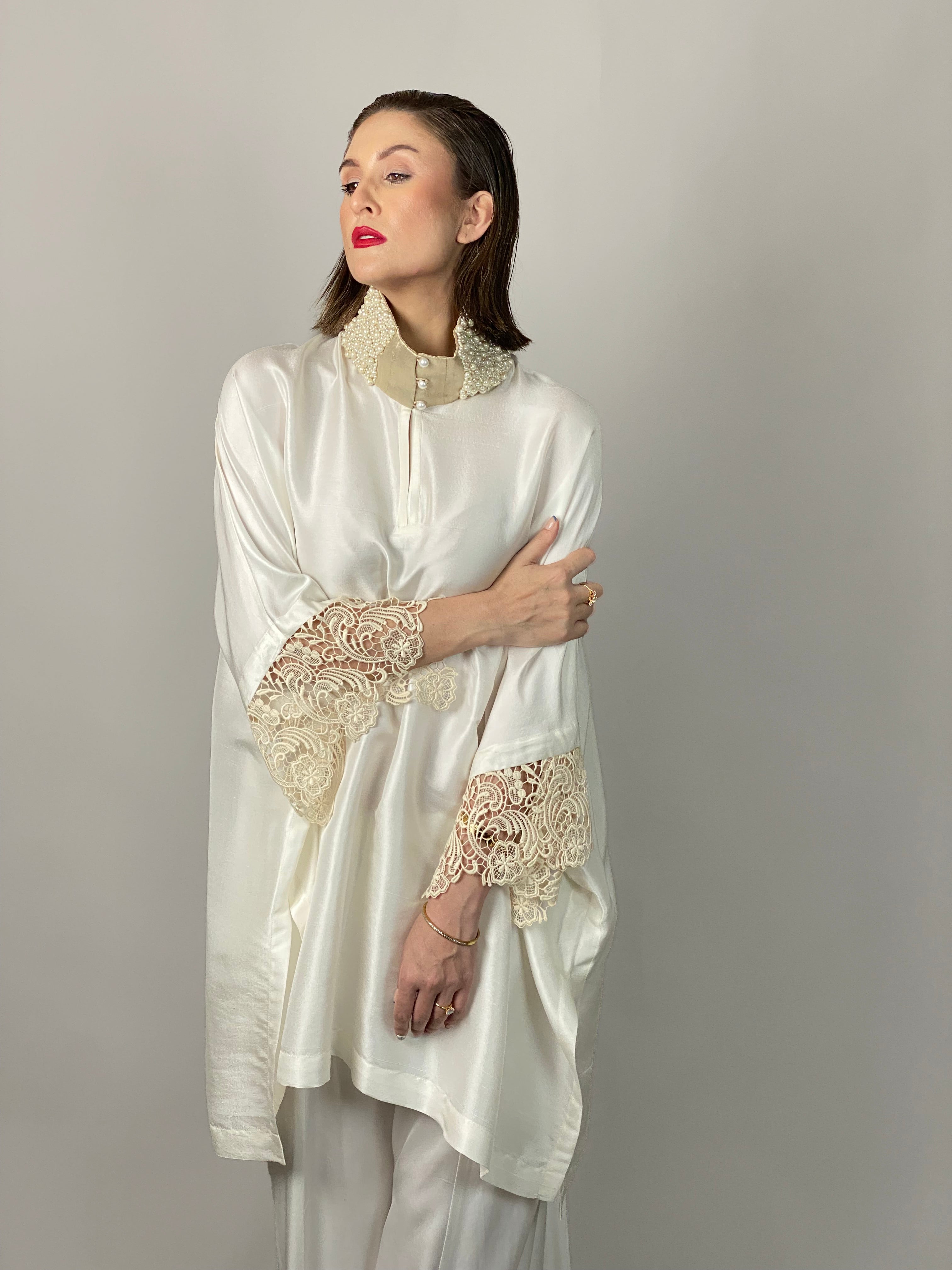 Maheem Khan - Lady In White - WHITE - RAW SILK - 1 Piece