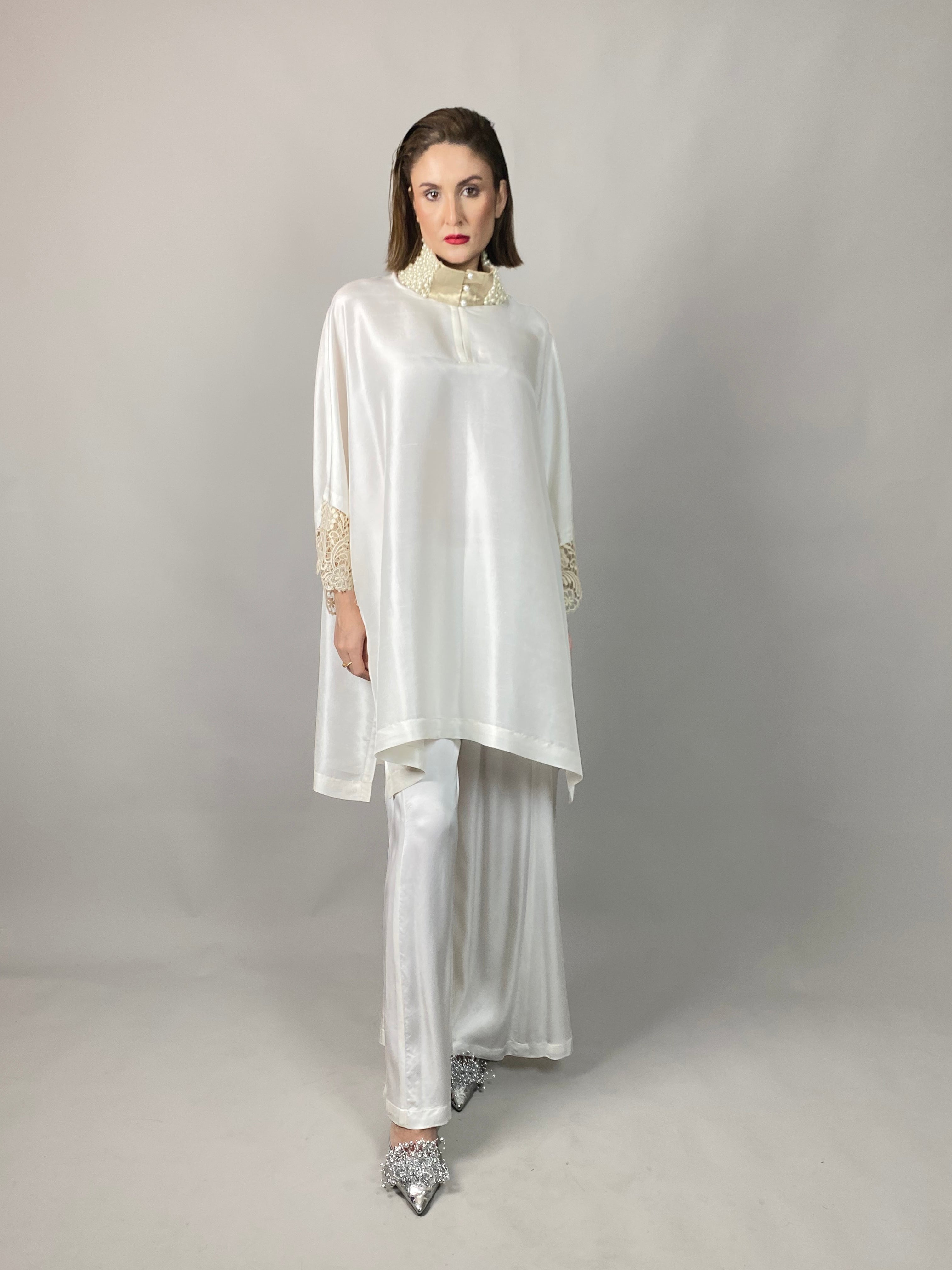 Maheem Khan - Lady In White - WHITE - RAW SILK - 1 Piece