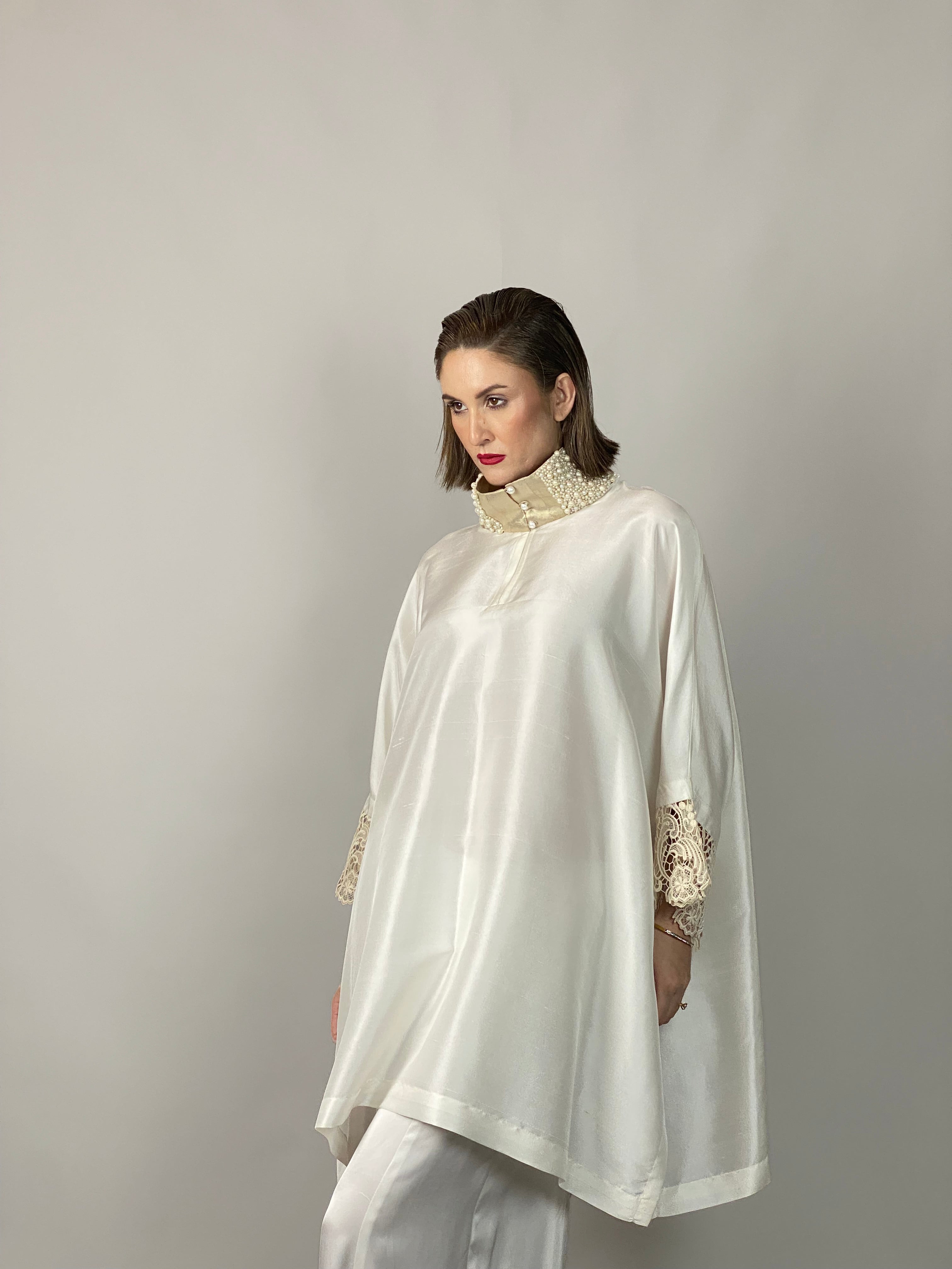 Maheem Khan - Lady In White - WHITE - RAW SILK - 1 Piece