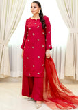 Allure By Ih - Wilma Raw Silk Suit For Women - Red - 3 Piece