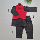 Kidoz Kloset - White Cherry Berry Waistcoat Only For Boy