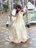 Yashfa Studio - Mushq Soft Net Sharara For Women - White - 3 Piece