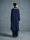 Gulabo Midnight Veil Suit Blue 3 Piece