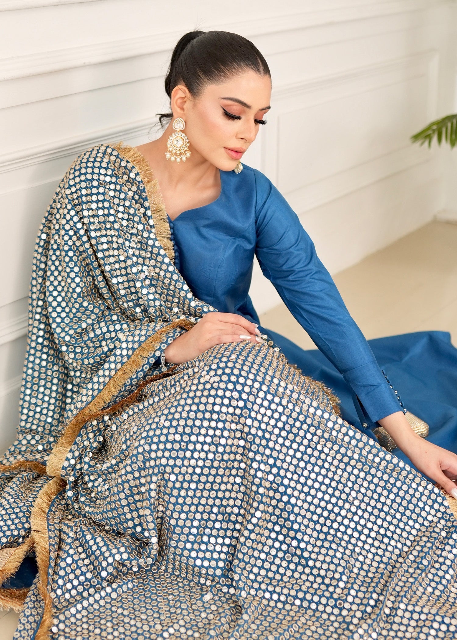 Allure by IH - ILSA - Teal - Katan Silk - 3 Piece