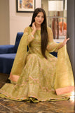 Yashfa Studio - Luxury Organza Maxi For Women - Olive Green - 2 Piece