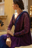 Insia Sohail - Veronica - Plum / Sapphire blue - Saree - Chiffon - Studio by TCS