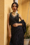 Insia Sohail - Rani - Black - Saree - Organza - Studio by TCS