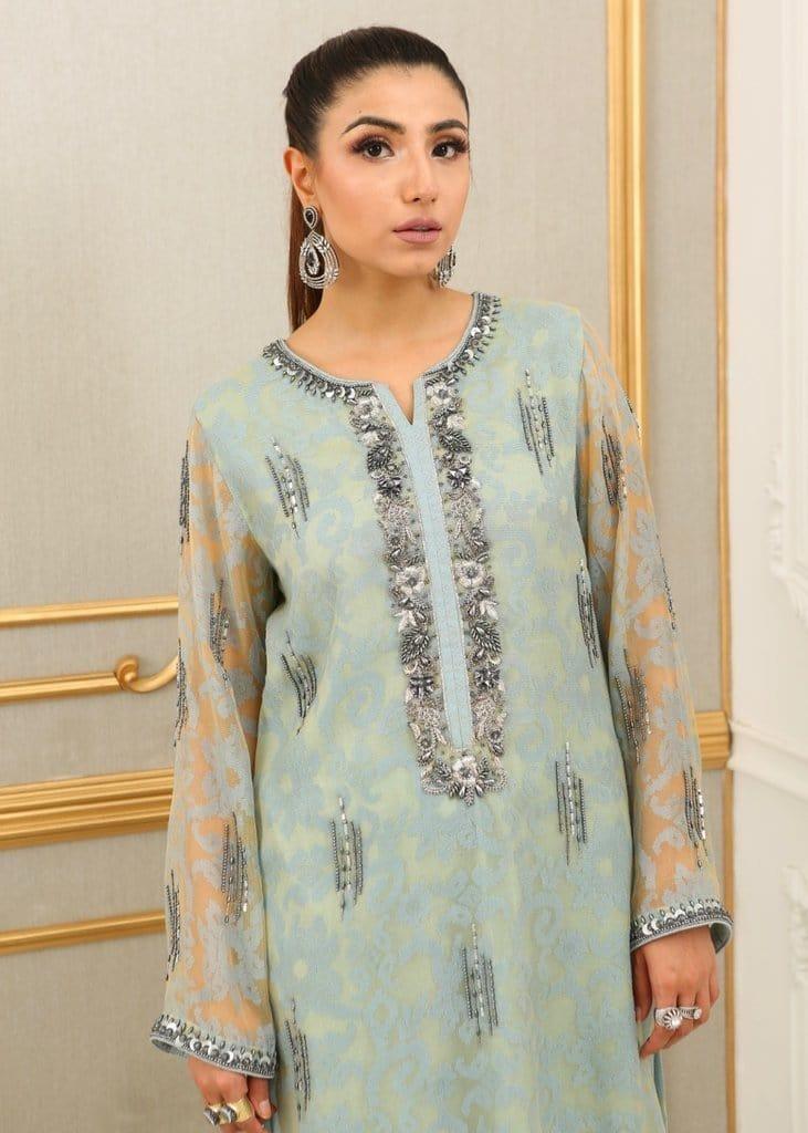 Maheen Ghani Taseer - Teal Flower