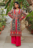 Huma Adnan - Inaya - Red - Silk - 3 Piece