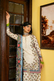 Maria Osama Khan - Jasmine - white - Lawn & monark silk - 3 Piece