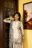 Maria Osama Khan - Jasmine - white - Lawn & monark silk - 3 Piece