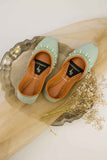 JootiShooti - Pearl Aura Mint Green Khussa For Women