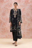 Sana Safinaz Embroidered 3 Piece Lawn Suit Unstitched Black
